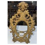 ORNATE VINTAGE BRASS TABLETOP FRAME 14.5"