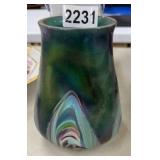VINTAGE ART GLASS CABINET VASE 5"
