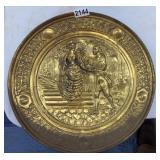 VINTAGE EMBOSSED BRASS WALL PLATES 14" (4)