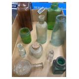 10 EARLY BOTTLES - SOME ADVERTISING