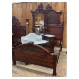 VICTORIAN 3PC MARBLE TOP BEDROOM SUITE