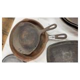 10", 6" WAGNER CAST IRON SKILLETS