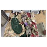 VINTAGE PORCELAIN (5) HARLEQUIN, VELVET GOWN GIRL