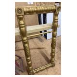 ANTIQUE GOLD PAINTED TRUMEAU MIRROR FRAME 20"x39"