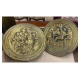 BXLT-MINI EMBOSSED BRASS WALL PLATES (6)