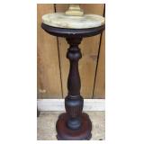 MAHOGANY MARBLE TOP FERN STAND