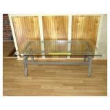 Glass Top Coffee Table with Metal Base  - Located