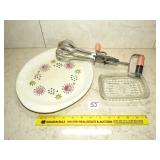 Vintage Hand Mixer & Serving Platter  - Located