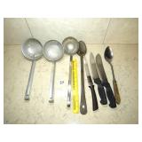 Group of Vintage Serving Spoons, Ladles and