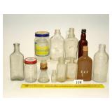 Group of Vintage Glass Bottles &  Jars  - Located
