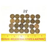 (24) Wheat Pennies