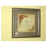 Framed Inspirational Saying - Measures Approx. 15
