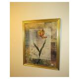 Framed Decorator Print - Measures Approx. 25 x 31