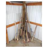 Group of Vintage Garden Tools including Shovels,