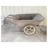 Large Rubbermaid Wheelbarrow has a few holes