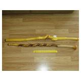 (2) Twisted Wood Walking Sticks - Located in