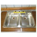 Small Stainless Steel Double Basin Kitchen Sink -