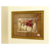 Framed Decorator Print  - Measures Approx. 21  x