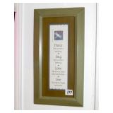 Framed Inspirational Saying - Measures Approx. 9