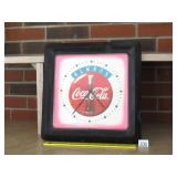 Coca-Cola Clock, Battery Powered, Untested -