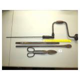 Group of Vintage Tools including Hand Drill