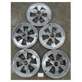 (5) Matching Vintage Corvette Hubcaps