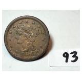 1856 Large one cent coin