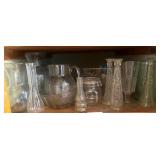 Shelf Clean Out including a punch bowl, glass