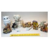 Group lot of animal figurines including a dog