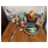 Assortment of decorative items including some