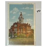Vintage Columbia, Kentucky Courthouse postcard
