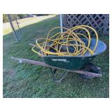 TruTemper Metal Wheelbarrow & Large Garden Hose