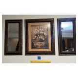 3-Piece Set: Framed Decorative Print w/ (2)