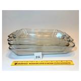 (4) Glass Anchor Ovenware baking dishes