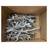 Assorted box of wrenches