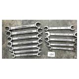 Lot of Line Wrenches: Craftsman, metric &