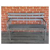 Outdoor bench; metal & wood; measures approx. 30