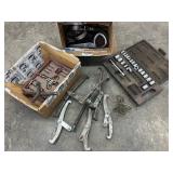 Assortment of items including gear pullers,