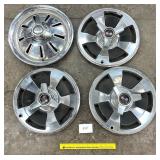 (4) Vintage Corvette Hubcaps (one is not