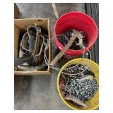 Couple of buckets w/ screws & nails; carpenters
