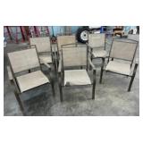 Set of outdoor chairs; all have damage to seats