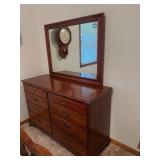 Dresser w/ mirror; matches Lots 26 & 27; measures