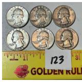 (6) Silver Quarters