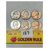 (6) Silver Quarters