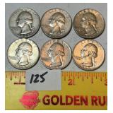 (6) Silver Quarters