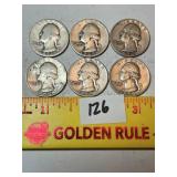 (6) Silver Quarters