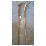 (2) Wooden Walking Canes