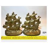 Pair of Spanish Galleon cast book ends; appear to