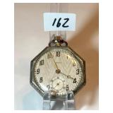 ABRA Pocket Watch; has cracked glass on front,