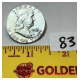 1963 Franklin Half Dollar, D mint mark